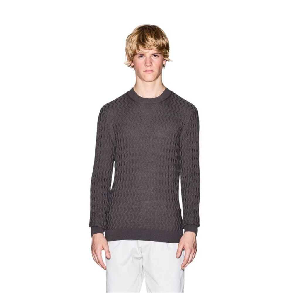 Armani Exchange Mens Textured Knit Pullover / Gull Gray